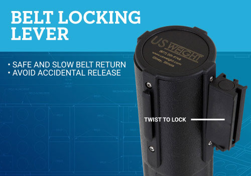 belt locking lever