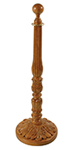Wooden Rope Stanchion Round Acanthus Leaf Base