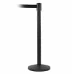 Black Barrier with 7.5' Retractable Belt - QU700