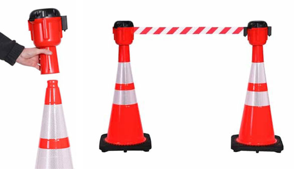 ConePro Traffic Cone Mounted Barriers
