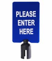 Frameless Stanchion Sign