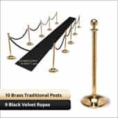 Traditional post kits Polished Brass